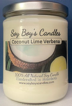 16 ounce Coconut Lime Verbena Soy Candle