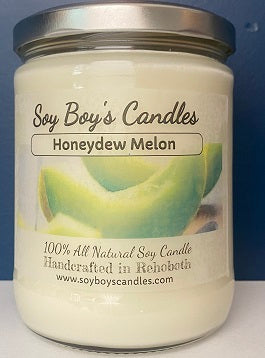 16 ounce Honeydew Melon Soy Candle