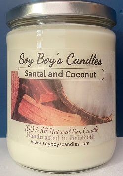 16 ounce Santal and Coconut Soy Candle
