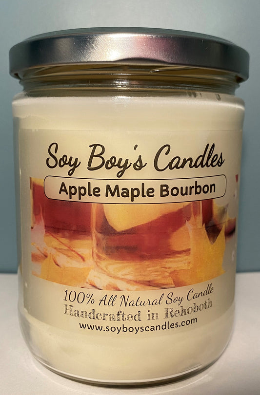 16 ounce Apples Maple Bourbon Soy Candle