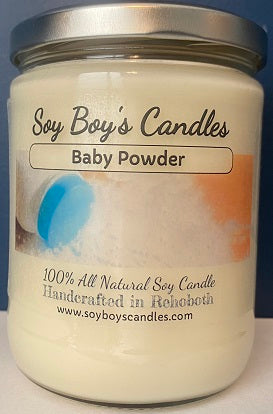 16 ounce Baby Powder Soy Candle