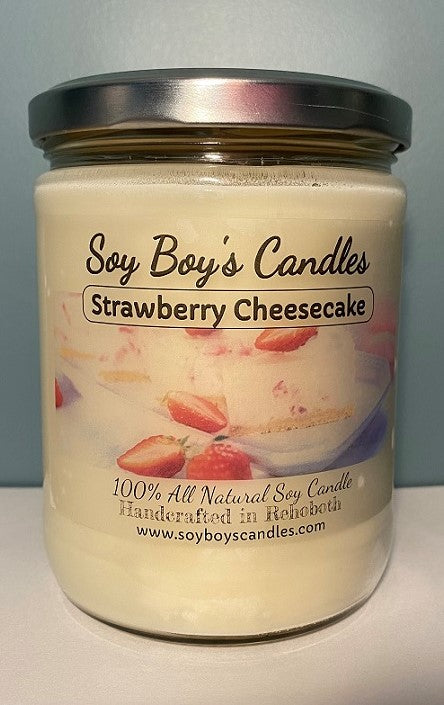 16 ounce Strawberry Cheesecake Soy Candle